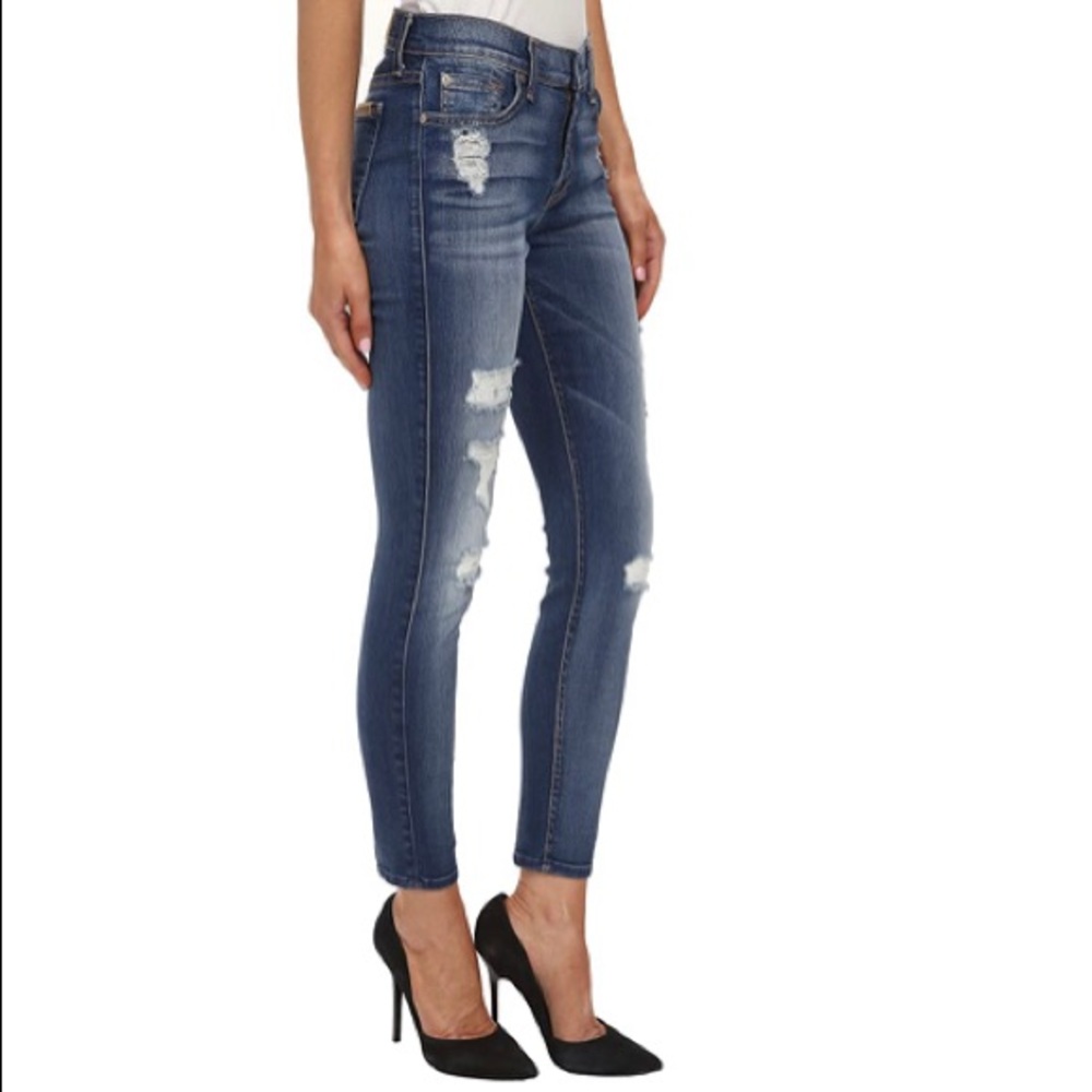 7FAM The Skinny Distressed Jeans